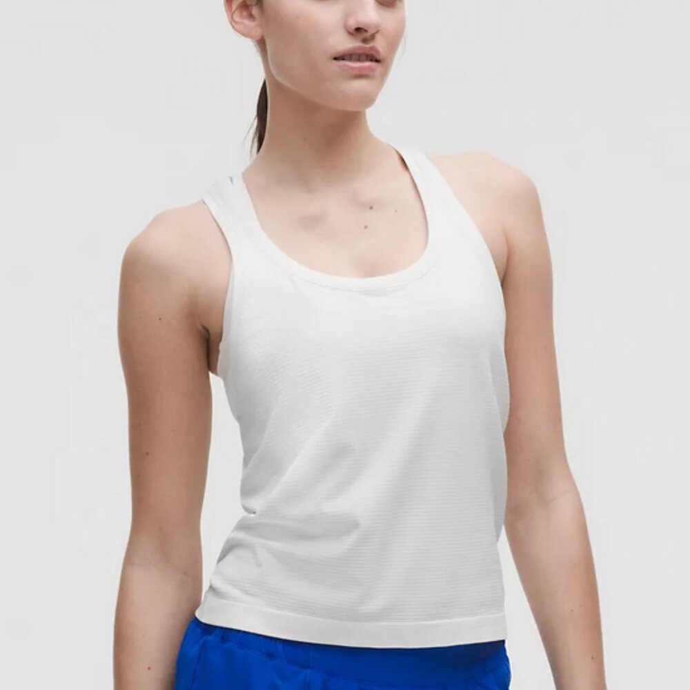 Swiftly Tech Racerback Tank Top 2.0 *Waist Length - White (Size 2)